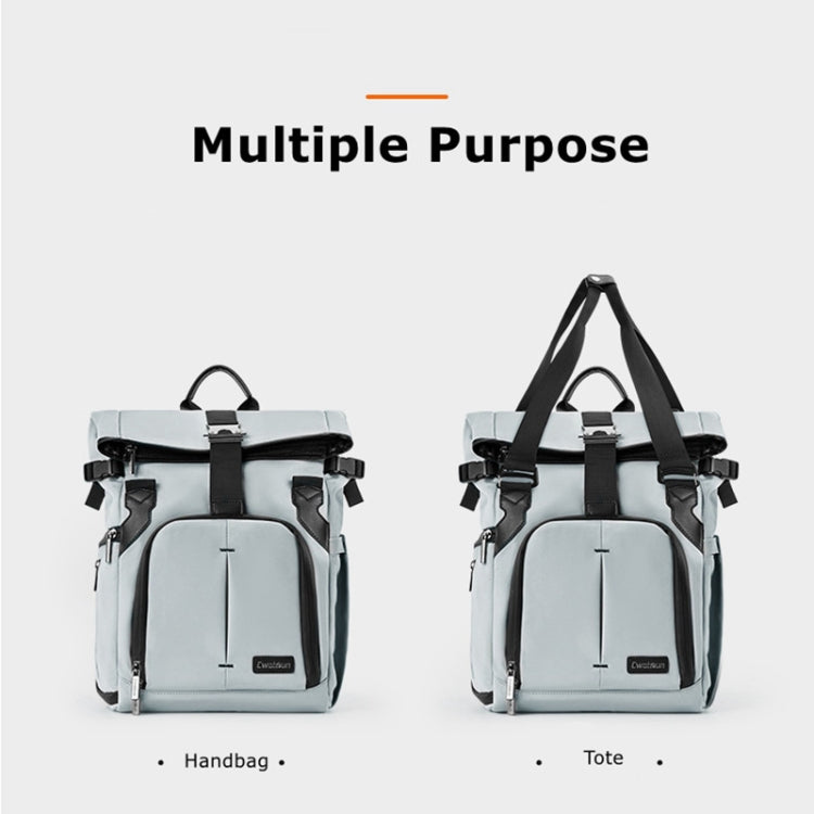 Cwatcun D95 Large Capacity Photography Backpack Shoulders Laptop Camera Bag, Size:30.5 x 18 x 38cm(Silver Grey) - free shipping - PMC TechLife - Order now!