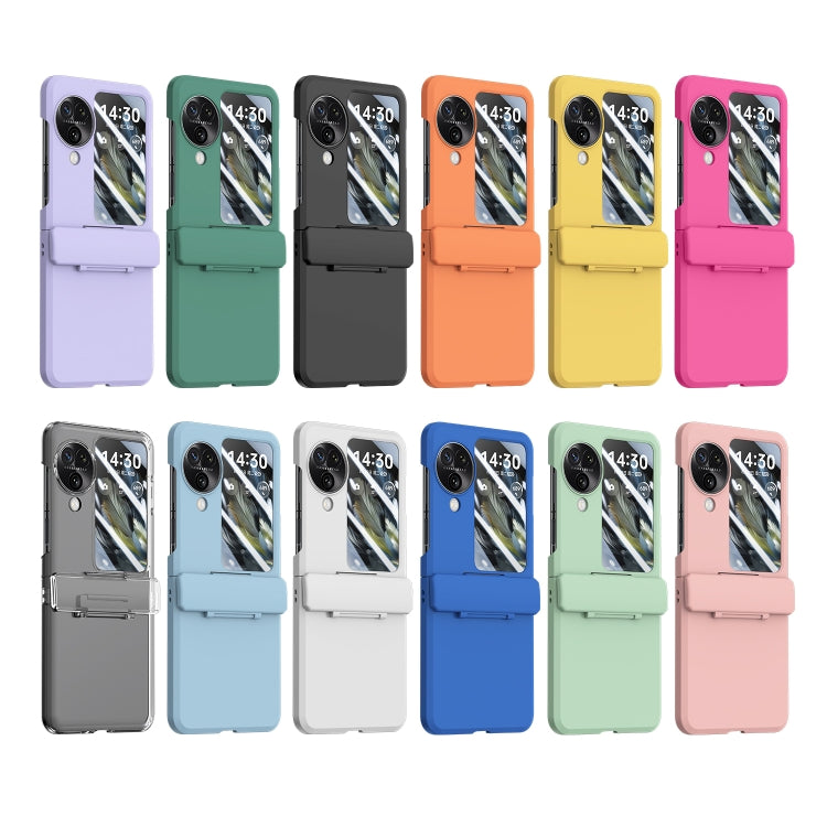 For OPPO Find N3 Flip PC Skin Feel Integrated Foldable Mid Shaft Phone Case(Yellow) - Find N3 Flip Cases by PMC TechLife | Online Shopping South Africa | PMC TechLife | Buy Now Pay Later Mobicred