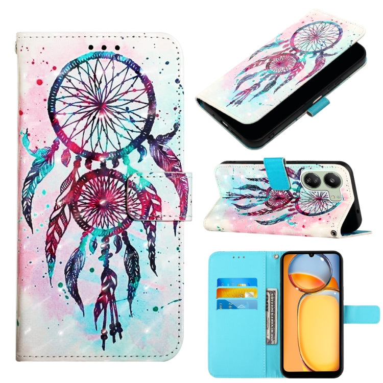 For Xiaomi Redmi 13C 3D Painting Horizontal Flip Leather Phone Case(Color Drop Wind Chimes) - free shipping - PMC TechLife - Order now!