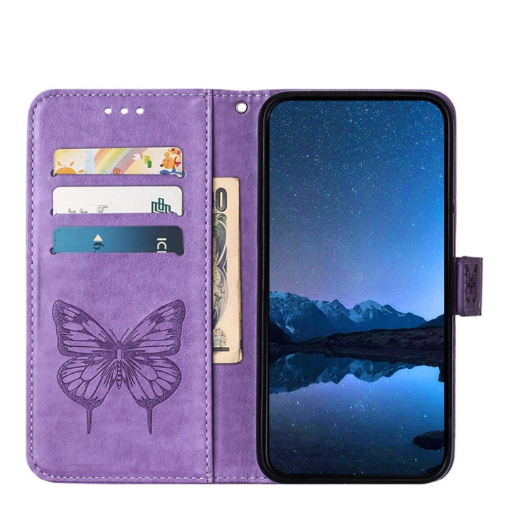 For Xiaomi Redmi K70 / K70 Pro Embossed Butterfly Leather Phone Case(Purple) - K70 Cases by PMC Jewellery | Online Shopping South Africa | PMC Jewellery | Buy Now Pay Later Mobicred