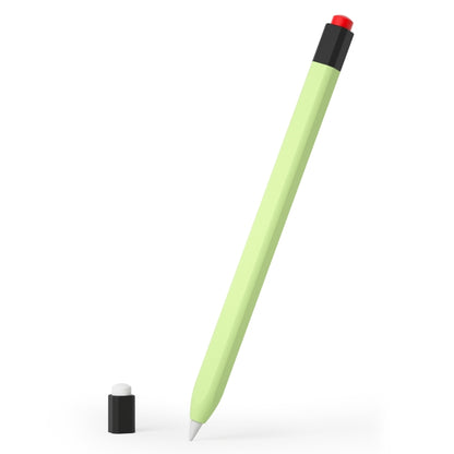 For Apple Pencil 1 Retro Pencil Style Liquid Silicone Stylus Case(Light Green) - Pencil Accessories by PMC Jewellery | Online Shopping South Africa | PMC Jewellery | Buy Now Pay Later Mobicred