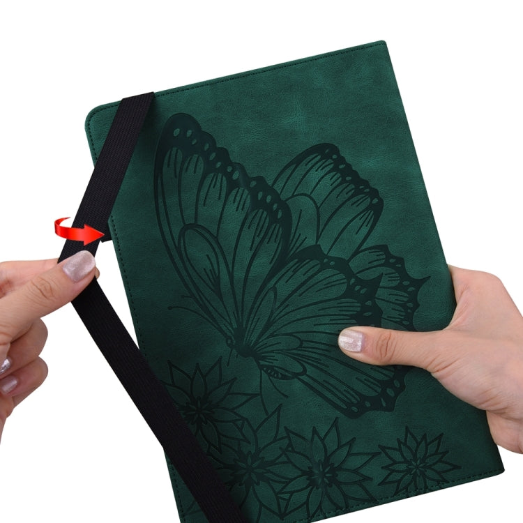 For iPad Pro 13 2024 Big Butterfly Embossed Leather Tablet Case(Green) - free shipping - PMC TechLife - Order now!