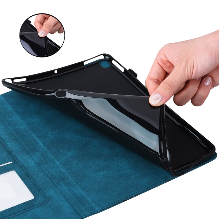 For Lenovo Tab P12 / Xiaoxin Pad Pro 12.7 Big Butterfly Embossed Leather Tablet Case(Blue) - Lenovo by PMC TechLife | Online Shopping South Africa | PMC TechLife | Buy Now Pay Later Mobicred