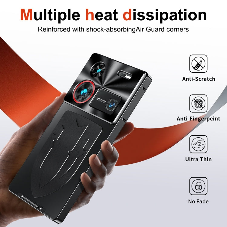 For ZTE nubia Z60 Ultra Metal Cooling Phone Case(Black) - ZTE Cases by PMC TechLife | Online Shopping South Africa | PMC TechLife | Buy Now Pay Later Mobicred