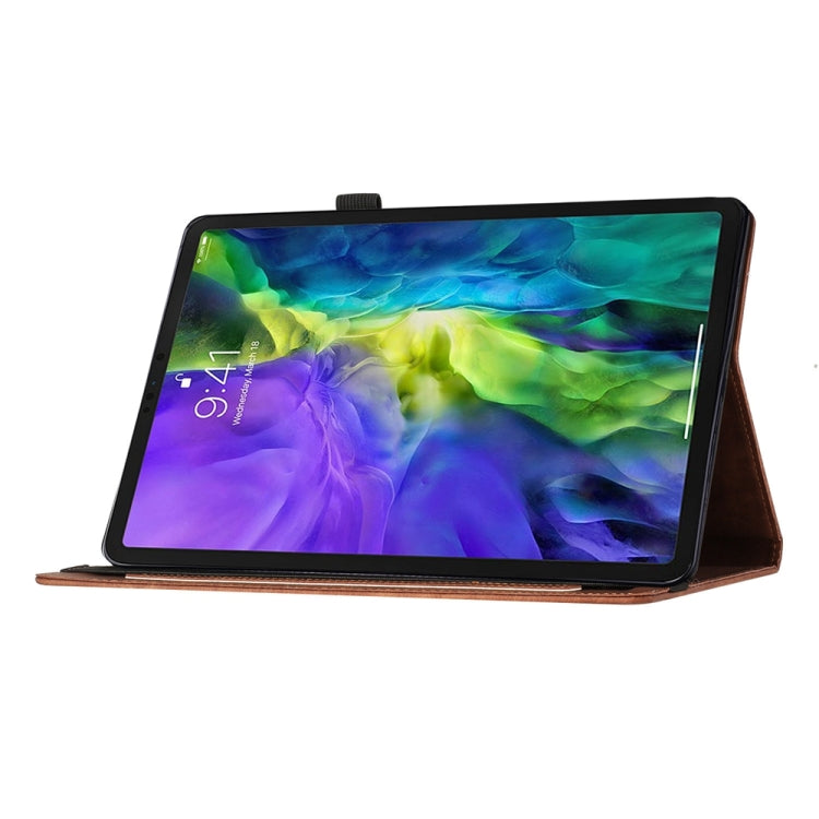 For iPad Pro 12.9 2022 / Air 13 2024 Butterfly Cat Embossing Leather Tablet Case(Brown) - iPad Pro 12.9 (2022/2021) Cases by PMC Jewellery | Online Shopping South Africa | PMC Jewellery | Buy Now Pay Later Mobicred