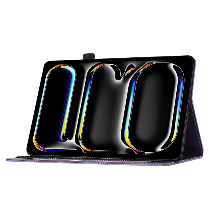 For iPad Pro 11 2024 Butterfly Cat Embossing Leather Tablet Case(Purple) - iPad Pro 11 2024 Cases by PMC TechLife | Online Shopping South Africa | PMC TechLife | Buy Now Pay Later Mobicred