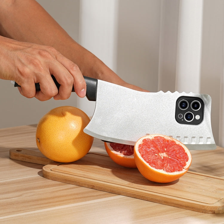 For iPhone 14 Plus Simulated Kitchen Knife TPU + PC Phone Case(Silver) - iPhone 14 Plus Cases by PMC TechLife | Online Shopping South Africa | PMC TechLife