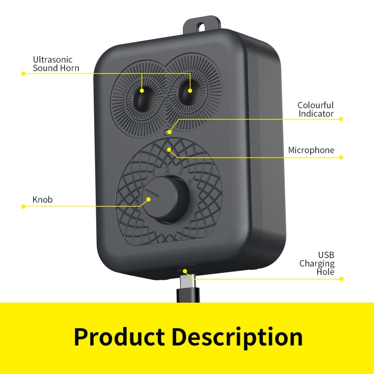 N20 Portable Fully Automatic Ultrasonic Dog Training Device(Black) - Training Aids by PMC TechLife | Online Shopping South Africa | PMC TechLife | Buy Now Pay Later Mobicred