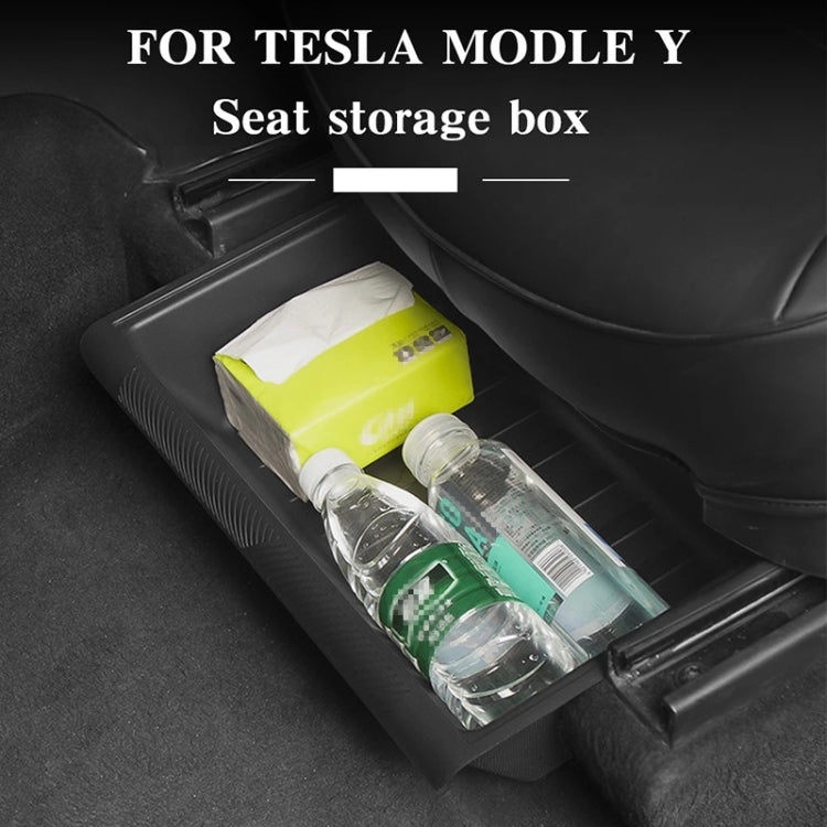 For Tesla Model Y 2021-2023 TPE Storage Organizer Under Car Seat, Style:without Cover(Grey) - Stowing Tidying by PMC TechLife | Online Shopping South Africa | PMC TechLife | Buy Now Pay Later Mobicred