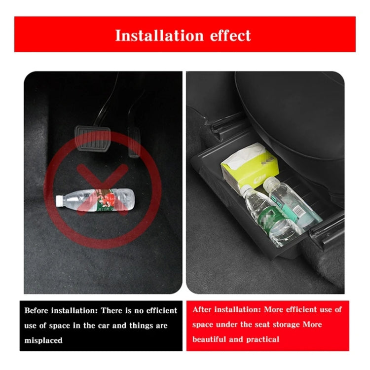 For Tesla Model Y 2021-2023 TPE Storage Organizer Under Car Seat, Style:without Cover(Grey) - Stowing Tidying by PMC TechLife | Online Shopping South Africa | PMC TechLife | Buy Now Pay Later Mobicred