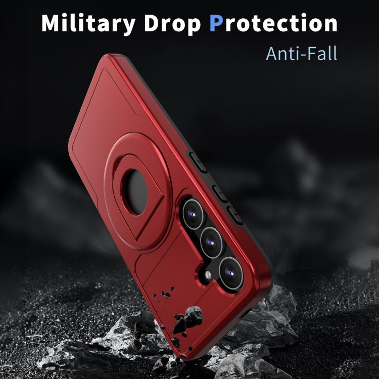 For Samsung Galaxy S24 5G Armor MagSafe Ring Holder Phone Case(Red) - free shipping - PMC TechLife - Order now!