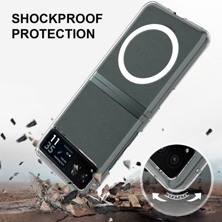 For Motorola Razr 40 Scratchproof PC Transparent MagSafe Phone Case - Motorola Cases by PMC TechLife | Online Shopping South Africa | PMC TechLife