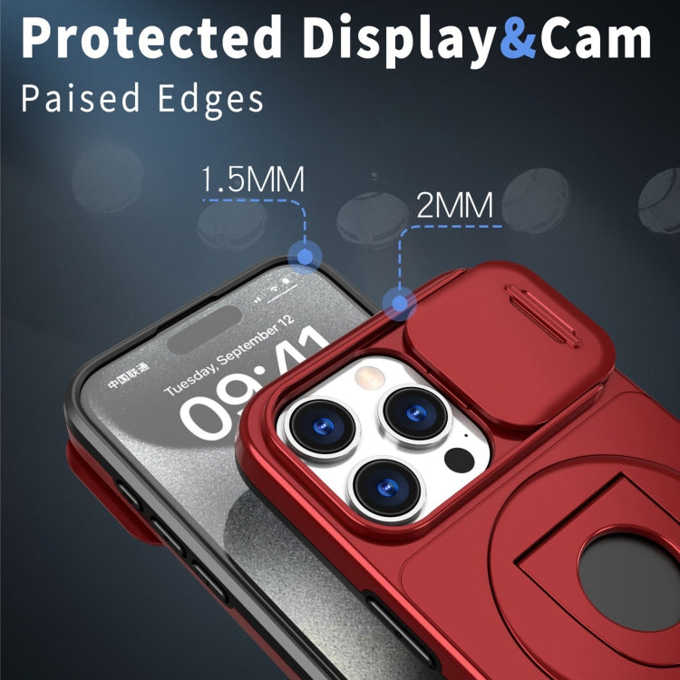 For iPhone 13 Pro Max Camshield MagSafe Ring Holder Armor Phone Case(Red) - free shipping - PMC TechLife - Order now!