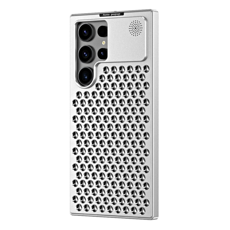 For Samsung Galaxy S24 Ultra 5G R-JUST RJ58 Aromatherapy Metal Cooling Phone Case(Silver) - Galaxy S24 Ultra 5G Cases by R-JUST | Online Shopping South Africa | PMC Jewellery