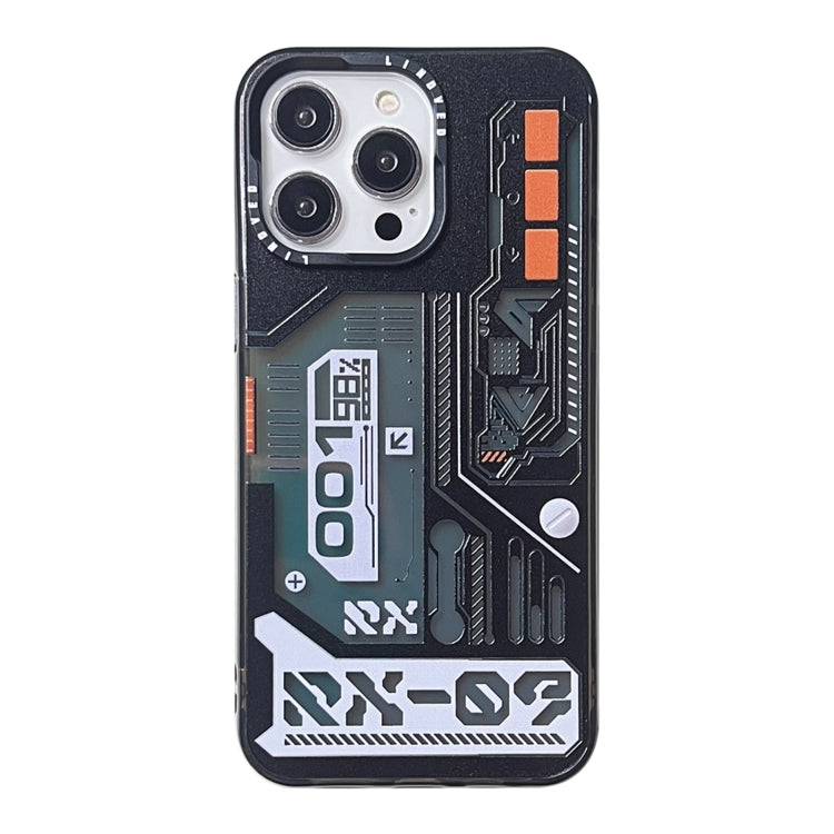 For iPhone 15 Pro Mecha Circuit Board Pattern Phone Case(Black) - iPhone 15 Pro Cases by PMC TechLife | Online Shopping South Africa | PMC TechLife