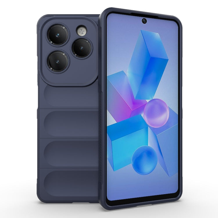 For Infinix Hot 40 Pro / Hot 40 Magic Shield TPU + Flannel Phone Case(Dark Blue) - Infinix Cases by PMC TechLife | Online Shopping South Africa | PMC TechLife | Buy Now Pay Later Mobicred