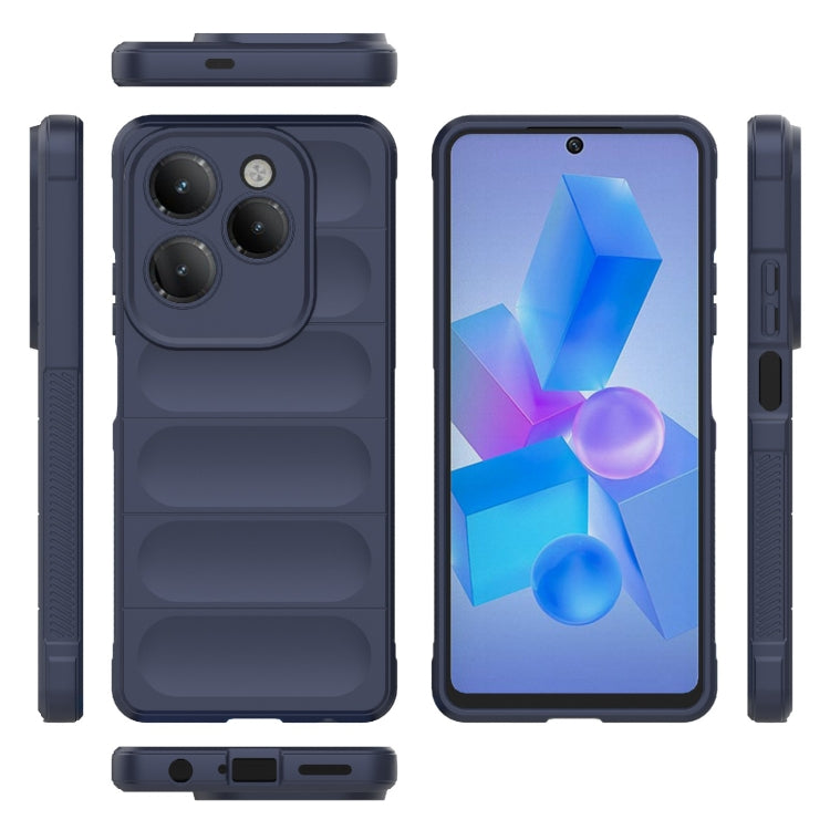 For Infinix Hot 40 Pro / Hot 40 Magic Shield TPU + Flannel Phone Case(Dark Blue) - Infinix Cases by PMC TechLife | Online Shopping South Africa | PMC TechLife | Buy Now Pay Later Mobicred
