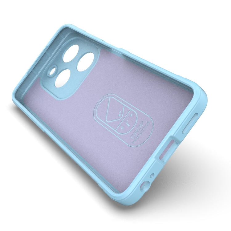 For Infinix Smart 8 Magic Shield TPU + Flannel Phone Case(Light Blue) - Infinix Cases by PMC TechLife | Online Shopping South Africa | PMC TechLife | Buy Now Pay Later Mobicred