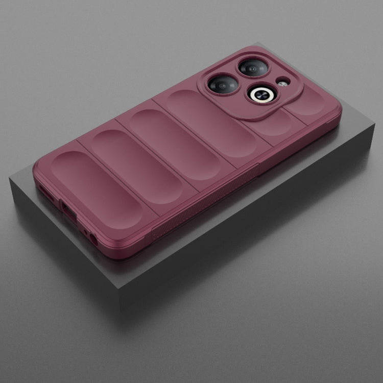 For Infinix Smart 8 Magic Shield TPU + Flannel Phone Case(Wine Red) - Infinix Cases by PMC TechLife | Online Shopping South Africa | PMC TechLife | Buy Now Pay Later Mobicred