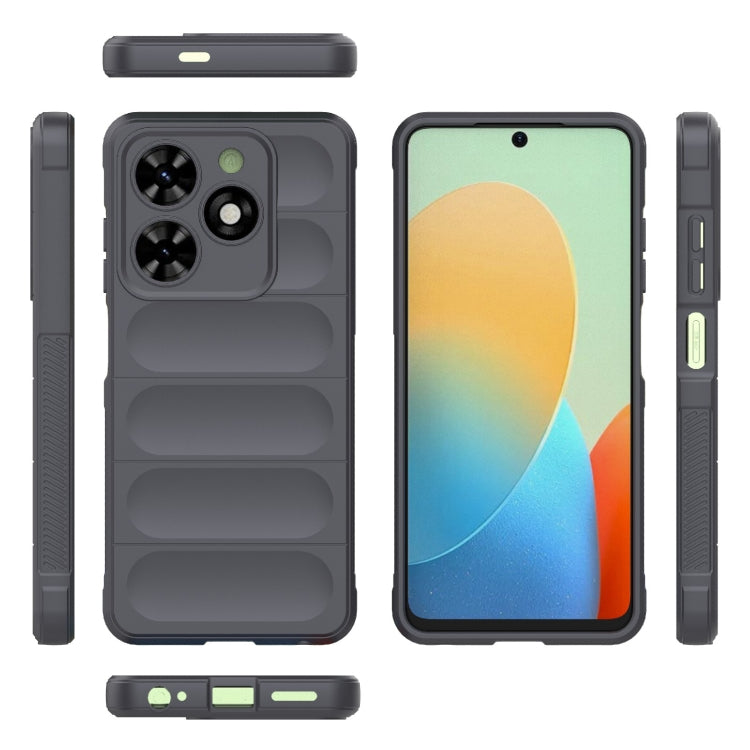 For Tecno Spark Go 2024 / 20C / Pop 8 Magic Shield TPU + Flannel Phone Case(Dark Grey) - Tecno Cases by PMC Jewellery | Online Shopping South Africa | PMC Jewellery | Buy Now Pay Later Mobicred
