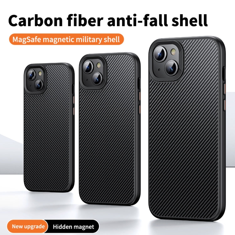 For iPhone 14 Plus Kevlar Fiber Shockproof MagSafe Phone Case(Black) - free shipping - PMC TechLife - Order now!