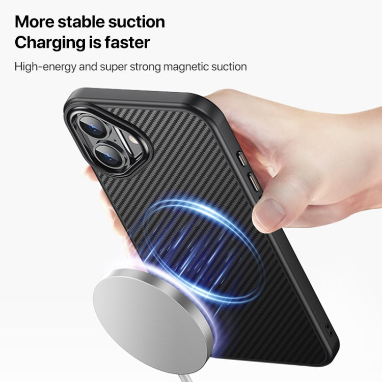 For iPhone 16 Plus Kevlar Fiber Shockproof MagSafe Phone Case(Black) - iPhone 16 Plus Cases by PMC TechLife | Online Shopping South Africa | PMC TechLife | Buy Now Pay Later Mobicred
