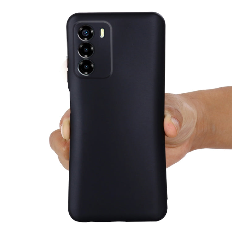 For ZTE Blade V40 Smart Pure Color Liquid Silicone Shockproof Phone Case(Black) - ZTE Cases by PMC TechLife | Online Shopping South Africa | PMC TechLife | Buy Now Pay Later Mobicred