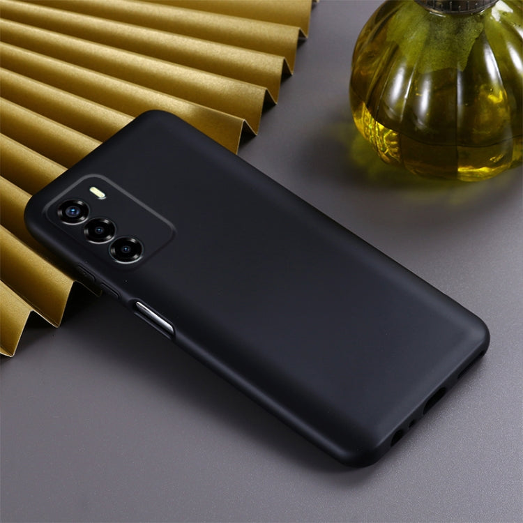 For ZTE Blade V40 Smart Pure Color Liquid Silicone Shockproof Phone Case(Black) - ZTE Cases by PMC TechLife | Online Shopping South Africa | PMC TechLife | Buy Now Pay Later Mobicred