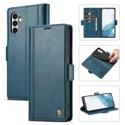 For Samsung Galaxy S24+ LC.IMEEKE Skin-friendly Card Slots Leather Phone Case(Blue) - Galaxy S24+ 5G Cases by LC.IMEEKE | Online Shopping South Africa | PMC Jewellery | Buy Now Pay Later Mobicred