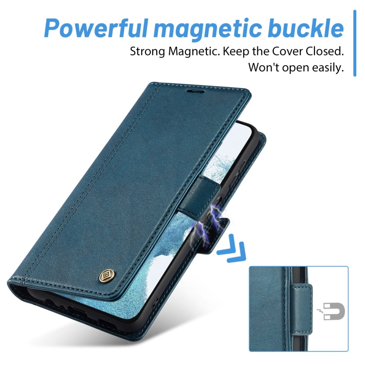 For Samsung Galaxy S24+ LC.IMEEKE Skin-friendly Card Slots Leather Phone Case(Blue) - Galaxy S24+ 5G Cases by LC.IMEEKE | Online Shopping South Africa | PMC Jewellery | Buy Now Pay Later Mobicred