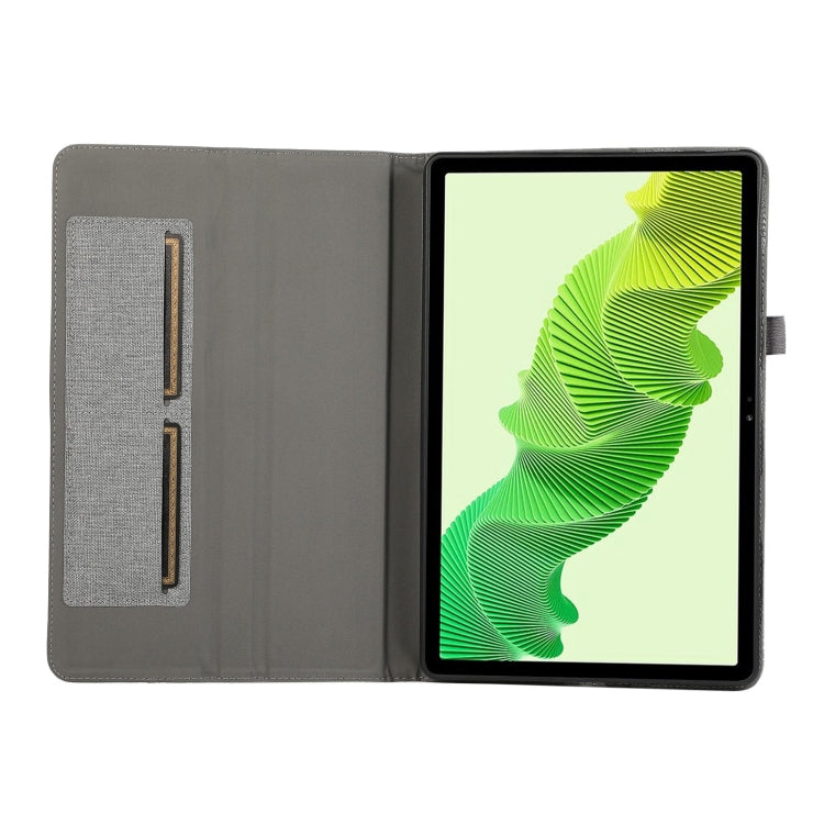 For Honor MagicPad 2 12.3 Fabric Texture Horizontal Flip Leather Tablet Case(Gray) - Honor by PMC TechLife | Online Shopping South Africa | PMC TechLife | Buy Now Pay Later Mobicred
