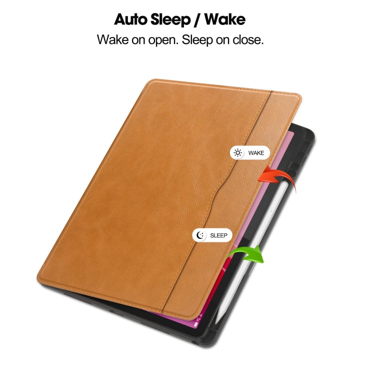 For Lenovo Tab M11/ Xiaoxin Pad 11 2024 Ultimate Pure Color Leather Smart Tablet Case(Brown) - Lenovo by PMC TechLife | Online Shopping South Africa | PMC TechLife | Buy Now Pay Later Mobicred