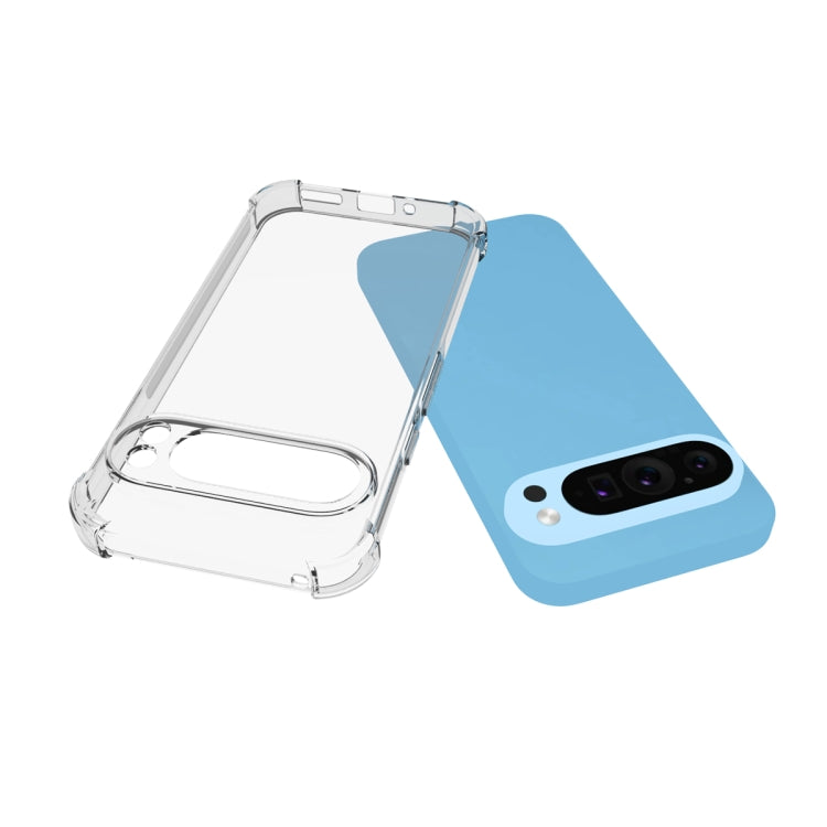 For Google Pixel 9 Pro / 9 Shockproof Non-slip Thickening TPU Phone Case(Transparent) - Google Cases by PMC TechLife | Online Shopping South Africa | PMC TechLife | Buy Now Pay Later Mobicred