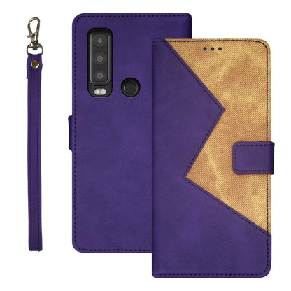 For CAT S75 idewei Two-color Splicing Leather Phone Case(Purple) - More Brand by idewei | Online Shopping South Africa | PMC Jewellery | Buy Now Pay Later Mobicred