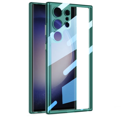 For Samsung Galaxy S24 Ultra 5G GKK Space Frame Transparent PC + TPU Phone Case(Transparent Green) - Galaxy S24 Ultra 5G Cases by GKK | Online Shopping South Africa | PMC Jewellery | Buy Now Pay Later Mobicred