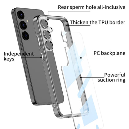 For Samsung Galaxy S24+ 5G GKK Space Frame Transparent PC + TPU Phone Case(Transparent Green) - Galaxy S24+ 5G Cases by GKK | Online Shopping South Africa | PMC Jewellery | Buy Now Pay Later Mobicred