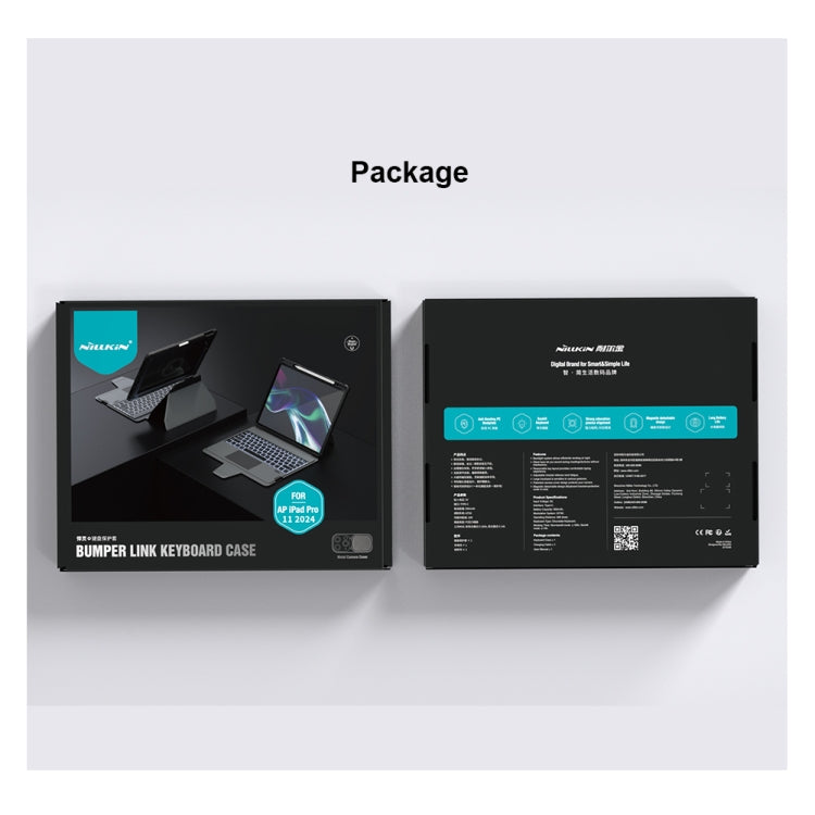 For iPad Pro 11 2024 Nillkin Backlit Version Bumper Link Keyboard Case - free shipping - PMC Jewellery - Order now!