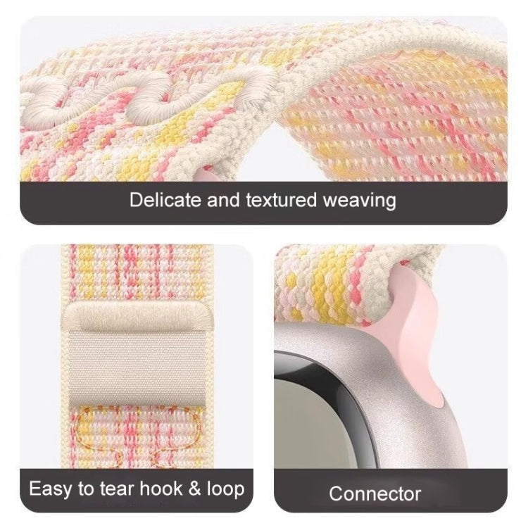 For Apple Watch Series 5 40mm Loop Nylon Watch Band(Starlight Yellow Pink) - free shipping - PMC TechLife - Order now!