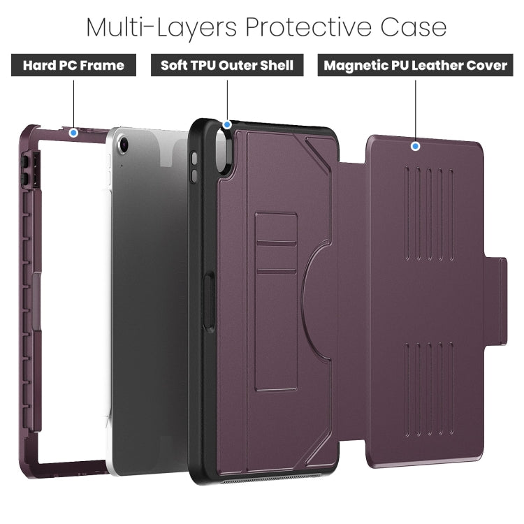 For iPad Air 11 2025 / 2024 Notebook Magnetic Leather Tablet Case(Purple) - iPad Air 11 2025 / 2024 Cases by PMC Jewellery | Online Shopping South Africa | PMC Jewellery | Buy Now Pay Later Mobicred