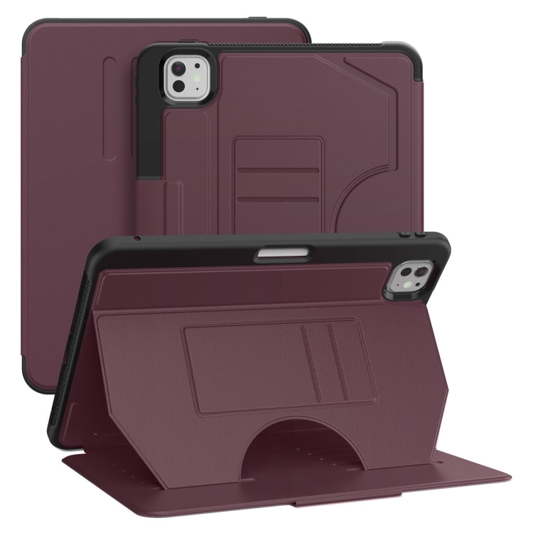 For iPad Pro 11 2024 Notebook Magnetic Leather Tablet Case(Purple) - iPad Pro 11 2024 Cases by PMC TechLife | Online Shopping South Africa | PMC TechLife | Buy Now Pay Later Mobicred