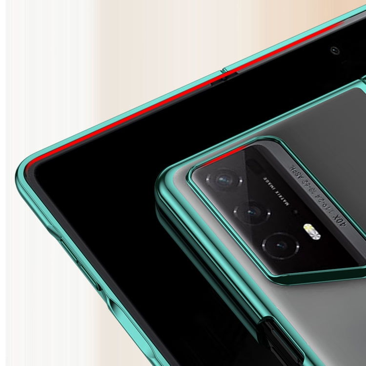 For Honor Magic V2 RSR Porsche Design Transparent Electroplating All-inclusive Folding Phone Case(Green) - Honor Cases by PMC TechLife | Online Shopping South Africa | PMC TechLife | Buy Now Pay Later Mobicred