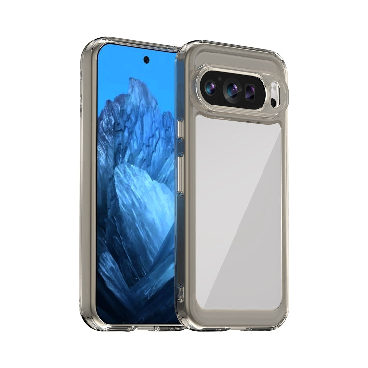 For Google Pixel 9 Colorful Series Acrylic Hybrid TPU Phone Case(Transparent Grey) - Google Cases by PMC Jewellery | Online Shopping South Africa | PMC Jewellery | Buy Now Pay Later Mobicred