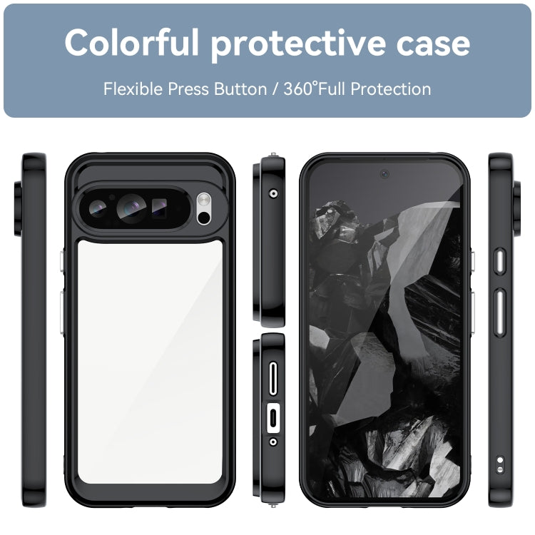 For Google Pixel 9 Pro Colorful Series Acrylic Hybrid TPU Phone Case(Black) - Google Cases by PMC Jewellery | Online Shopping South Africa | PMC Jewellery | Buy Now Pay Later Mobicred