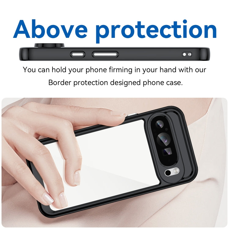 For Google Pixel 9 Pro Colorful Series Acrylic Hybrid TPU Phone Case(Black) - Google Cases by PMC TechLife | Online Shopping South Africa | PMC TechLife | Buy Now Pay Later Mobicred