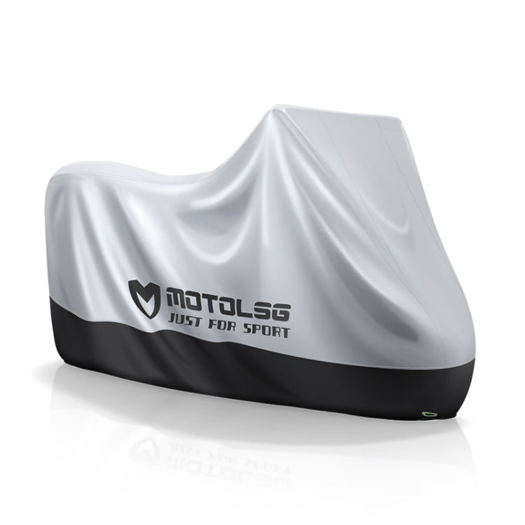 MOTOLSG Motorcycle Waterproof Sunproof Dustproof Thickening Cover, Size:XL(Silver Black) - Raincoat by MOTOLSG | Online Shopping South Africa | PMC TechLife | Buy Now Pay Later Mobicred