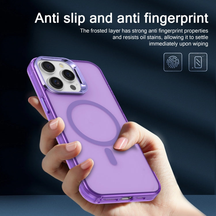 For iPhone 15 Pro Electroplated IMD Magsafe PC Hybrid TPU Phone Case(Purple) - iPhone 15 Pro Cases by PMC Jewellery | Online Shopping South Africa | PMC Jewellery