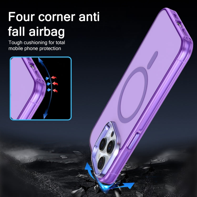 For iPhone 13 Electroplated IMD Magsafe PC Hybrid TPU Phone Case(Purple) - iPhone 13 Cases by PMC TechLife | Online Shopping South Africa | PMC TechLife