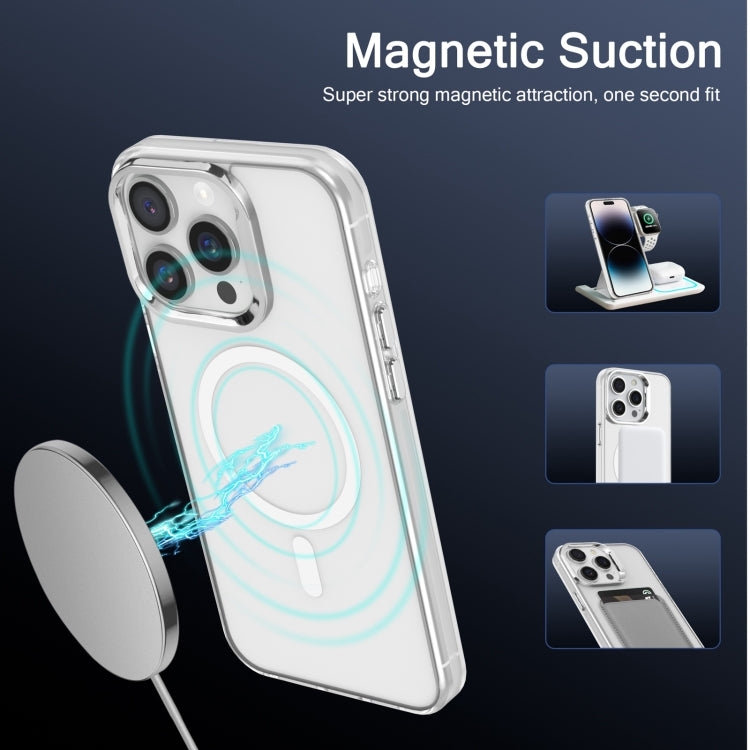 For iPhone 13 Electroplated IMD Magsafe PC Hybrid TPU Phone Case(White) - iPhone 13 Cases by PMC TechLife | Online Shopping South Africa | PMC TechLife | Buy Now Pay Later Mobicred