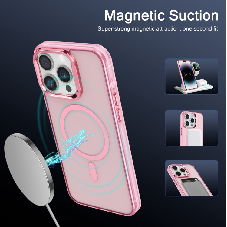 For iPhone 11 Electroplated IMD Magsafe PC Hybrid TPU Phone Case(Pink) - iPhone 11 Cases by PMC Jewellery | Online Shopping South Africa | PMC Jewellery