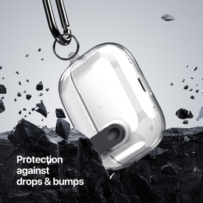 For AirPods Pro DUX DUCIS PECL Series Split Transparent Earphone Case with Hook(Transparent) - For AirPods Pro by DUX DUCIS | Online Shopping South Africa | PMC Jewellery | Buy Now Pay Later Mobicred